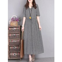 여성 여름 특대 의류 2022 새로운 v 넥 싱글 브레스트 반팔 레이스 원피스 106