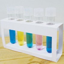 5인세트 25P PVC 시험관 5구 시험관대 꽂이 기자재 홀더 부속 거치 부품 거치대 화학 수납 실험실 랙