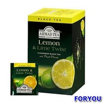 ForU50 레몬 앤 라임 트위스트 홍차 티백 티타임 가정용 블랙티 사무실용 카페용, 상세페이지 참조