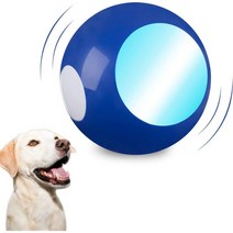 TOMAZON 912947 소형 중형 대형견 강아지 공 장난감 LED 조명이 있는 자동 롤링 비지 볼 튼튼한 쉘 업그레이드 무소음 제품 인터랙티브 재미있는 체이서 펫 위키드 볼8., 다크 블루