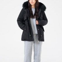 여성 겨울 야상 폭스퍼 패딩 점퍼 후드 여자롱패딩