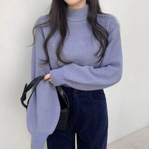 포디룩 (8c) 드리밍 벌룬 퍼프소매 반목니트