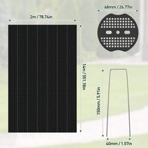 보온 덮개 계단 미끄럼방지 패드 PP 짠 잡초 제어 직물 공장 안티 잔디 농업 뿌리 덮개 천으로 온실 매트, 02 Size B