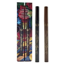 [ 정품]Kat Von D KVD Beauty 타투 라이너 듀오 방수 리퀴드 아이라이너 홀리데이 세트:: 타투 라이너 비건 방수 리퀴드 아이라이너 트루퍼 블랙 및 매드 맥스 브라운