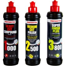 menzerna 250ml: 헤비 컷 컴파운드 1000 & 미디엄 컷 폴리쉬 2500 & 슈퍼 피니쉬 3800 250ml