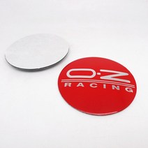 4pcs 62mm OZ 레이싱 휠 센터 캡 스티커 자동차 림 Hubcaps 커버 엠 블 럼, 04 Red