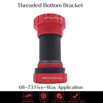 MOTSUV-자전거 하단 브래킷 세트 밀폐형 베어링 나사 유형 68 73mm BSA68 BB91 쉘 24mm 스플라인 축 MTB 도로 자전거, 빨간