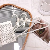 진주 옷걸이 40cm 미끄럼방지 코팅 옷걸이, 1개, 화이트40cm