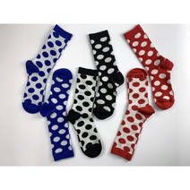 땡땡이 도트 반반 컬러 패션 양말