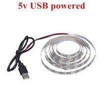 welpur 배터리 5v usb led 스트립 2835 dc led light flexible 50cm 1m 2m 3m 5m white warm for tv background l, 5v USB 전원, 따뜻한 빛