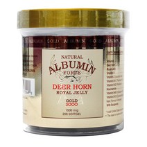NaturalAlbumin Forte DeerHorn Royal-Jelly 1500 mg 내추럴 알부민 녹용 로얄 젤리 포함 피로 회복 간 기능강화 혈압 조절, 200개입x한병