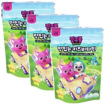 핑크퐁 씹어먹는 키즈 비타민 40정 X 3개 어린이 유아 맛있는 비타민C