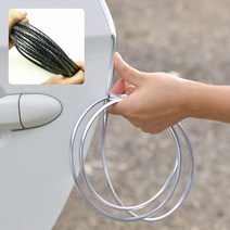 FFM 프리미엄 도어엣지 자동차 문콕방지 도어 몰딩 가드, 10M, 라이트 실버, 1개