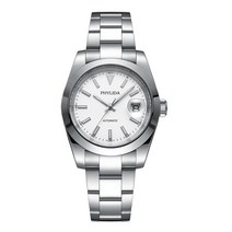 고급시계 오토매틱 nh35 PHYLIDA 39mm Three-Hand with Date 화이트 다이얼 남성용 시계 100M WR Miyota 기