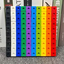 [맥킨더] 수막대 블럭 100PCS 교과서 교구 연결큐브 연결수막대 멀티큐브 매직큐브 매스, 상세 설명 참조
