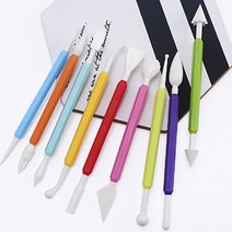 지점토 나이프 옹기토 공예토 조각도 폼클레이 플라스틱 조각칼 고무 칼라 말랑이 찰흙칼 폴리머 클레이 디자인 커터 미술용 도예 점토칼 조소 미술 점토 도자기 흙 아트 칼 9종 세트