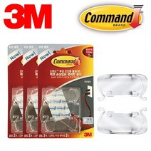 일음쇼핑^^m3M 코맨드 투명 전선 클립 12mm 6P 대형 플러그용 정리 쓰리엠 케이블타이 랜선 컴퓨터일medi^^, ab^^선택없는