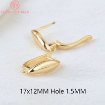 (2258) 6pcs 20x12.5mm 구멍 2mm 24k 골드 컬러 황동 스터드 귀걸이 핀 귀걸이 걸쇠 diy 보석 만들기 결과