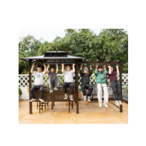 야외 정자 원두막 인테리어 옥상 조립식 아웃도어, 2×2m 면적＋좌판 3개＋테이블