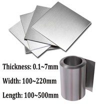 루프탑텐트 차박 그늘막 티타늄 합금 포일 플레이트 1 개, 9.2.5x100x100mm