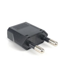 돼지코 어댑터 일본여행 전원 플러그 미국 유럽 변환기 여행 EU 전기 소켓 1 개, 4.0mm_블랙-1