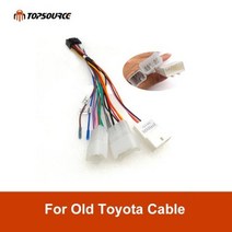 TOPSOURCE2 Din 차량 안드로이드 라디오 16 핀 케이블 ISO 닛산 폭스바겐 도요타 현대 기아 포드 전원, Old Toyota