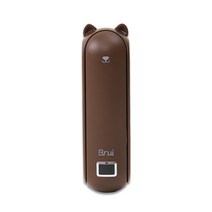 브루이 대용량 4800mAh 포켓 휴대용 미니 손 선풍기, 브라운
