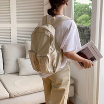 빅카라원피스 하객 미니 여름 캐주얼 나일론 여성 가방 청소년 지퍼 배낭 중간 한국어 Preppy 스타일 숙녀 어깨 전체 판매