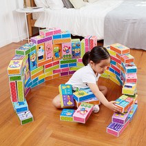 뽀로로 종이벽돌블럭중형30PS 국내제작, 뽀로로종이블럭중형50pcs