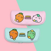 핑크풋 당근 라운드 필통 단품1개 디자인 랜덤발송