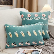 북유럽 소파 방꾸미기 쿠션 벨벳 베개 소품 거실 사각 집순이 가죽 쇼파 카페 수입 침대 이케아 남자 여자, 잉크 래빗 (밀크 캐시미어)_45x45cm커버+내부코어