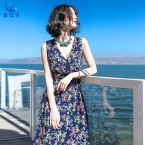 셀럽당 여름 여성 스커트 플라워 슬림핏 프린트 롱 스커트 원피스 해변 바캉스 비치 스커트