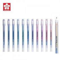 사쿠라 스타더스트 1.0mm 12색칼라 펜 빤짝이펜, 721 로즈핑크