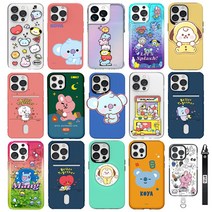 갤럭시노트10플러스 BT21 코야 알제이 미니니 버디 그린 소프트 투명 카드 홀로그램 아쿠아 젤리 케이스 N976