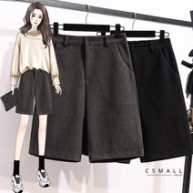 cs mall 여성 겨울 와이드 캐주얼 빅사이즈 모직 반바지 M3089
