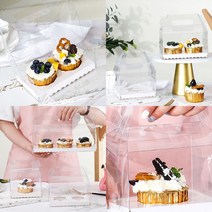 투명창 머핀 상자 컵케이크 (10P), 투명 2구