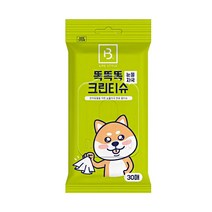 브리더랩 똑똑똑 크린티슈 눈물자국 30매 강아지물티슈
