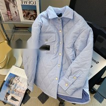 남녀공용 패딩 셔츠 따뜻한 남방 누빔 체크