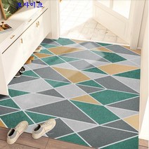 SKANDSALO 현관코일매트 미끄럼 헬스장 베란다 놀이터업소용 롤 카페트 카펫 패턴 층간소음 신발털이, 모자이크 + 100*200