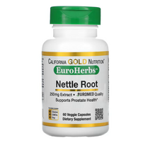 California Gold Nutrition 쐐기풀 뿌리추출물 EuroHerbs 유럽 품질 250mg 베지 캡슐 60정, 1개