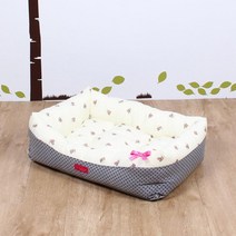미니핀 보금자리 사각 쿠션하우스 그레이 매트방석 애완견방석 꿀잠방석, 소