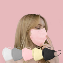 알럽스킨 위가드 새부리형 컬러마스크 KF94 대형 50매, 화이트