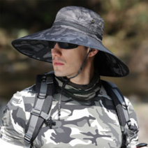 프리티슈슈 썬캡 농모 산책 등산 낚시 캠핑 챙넓은 모자, 블랙