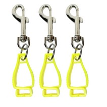 웨이트 프리다이빙 스쿠버 벨트 넥 납 구슬 다이빙 사이클링 휴대용 장갑 키퍼 타월 헬멧 가드 스냅 후크가있는 클립 홀더 운반, 노란색 3개