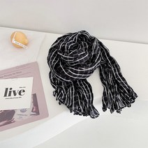 가혜상점 얇은 면 마 주름 골지 꽈배기 여성 아동 스카프 목도리 머플러