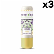 Human Kind Lip Balm Vanilla 휴먼 카인드 립밤 바닐라 4.7g 3팩, 1개, 기본