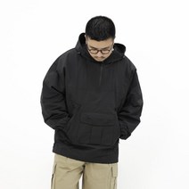 남자상체비만코디 반집업 후드 아노락 바람막이 자켓 큰옷 투엑스라지 덩치큰 상체비만