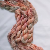 비건 핸드다잉얀 LinenBamboo 4ply 레인보우 선셋(Rainbow Sunset), 1개