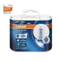 오스람 쿨블루 인텐스 할로겐 램프 4200K H7, 2개, 청색