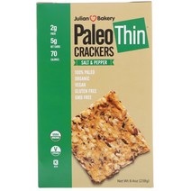 Julian Bakery Organic Paleo Thin 크래커 소금후추 84 oz 238 g 2팩